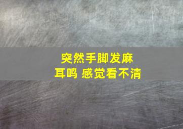 突然手脚发麻 耳鸣 感觉看不清